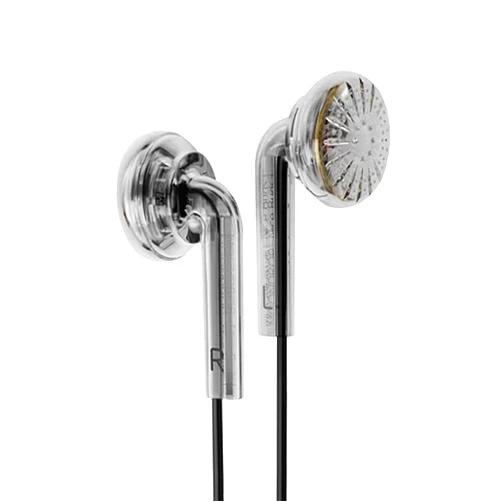 Moondrop Nice Buds Flat-Headed Earbuds with 3.5mm Stereo Plug (Transparent No Mic)