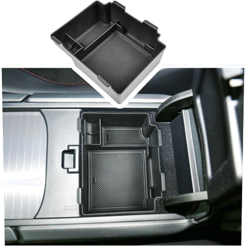 EDBETOS Center Console Organizer Tray Compatible with 2019-2023 2024 Acura RDX Accessories RDX Armrest Box Insert Tray Interior Secondary Armrest Storage Box, ABS Black Trim