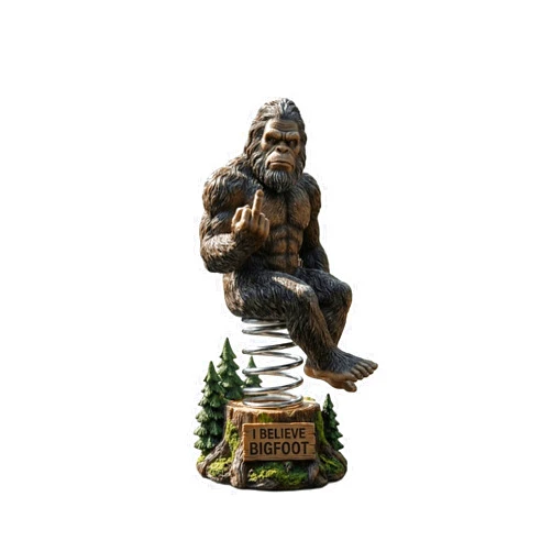 Generic Bigfoot Sasquatch Pacific Northwest Bobblehead, Funny Whimsical Bigfoot Bobbleheads Figurine, Big Foot Sasquatch Action Figure Statues, Big Foot Bobblehead for Desk Car Dashboard Garden (A)