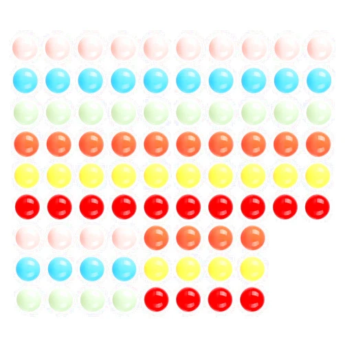 Laviesto 12mm Game Replacement Balls,84pcs Acrylic Balls for Board Game,Rainbow Bead,Color Sorting Toy,Marble Games (6 Colors)