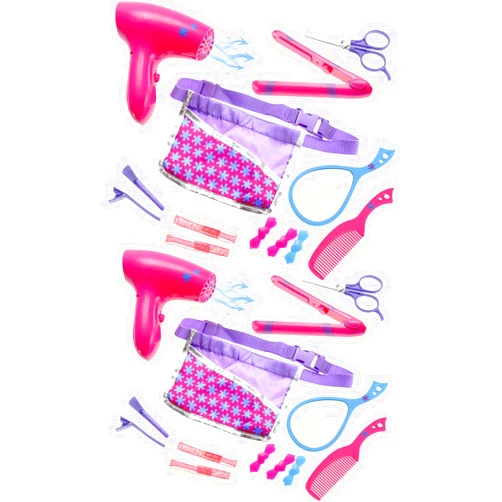 PowerTRC Hair Stylist Boutique Beauty Salon Fashion Pretend Play Set | Beauty Makeup Toys | Fashion Toys | Kids (2 Sets)