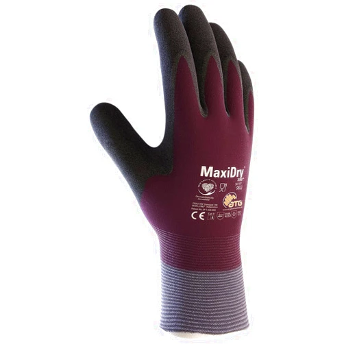 ATG MaxiDry Zero PIP - Maxiflex - Zero - 56-451 - Medium 56-451 Cold Condition Work Glove with Thermal Lining and Full Double-Dipped Nitrile Coating (1, Medium)