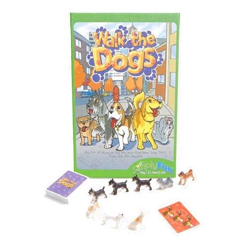 SimplyFun Walk The Dogs Math Game - One of The Most Fun Games for Kids Ages 8 and Up - Play to Practice Counting & Sorting- 2 to 5 Players