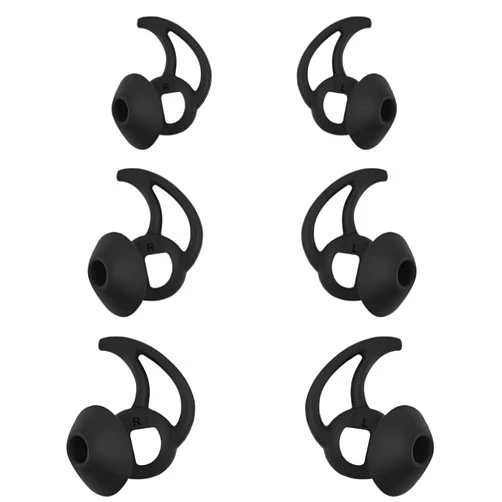 SNHTLS Replacement Silicone Earbud Tips Compatible with Bose StayHear Max Tips Kit Compatible with QuietComfort I - S/M/L Black