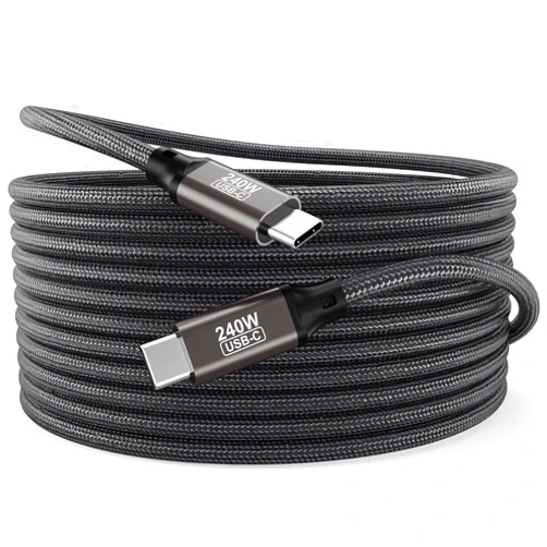 Getrish USB C to USB C Cable 240w 10ft, Type C Charging Cable,USB C Fast Charging Cord Nylon Braided Compatible with Mac Book Pro 2021, i Pad Pro, i Pad Air 4th, Samsung Galaxy, Pixel, and More (10ft)