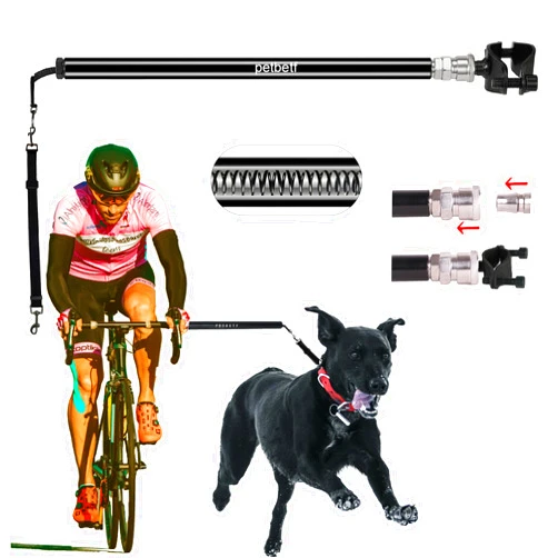 Petbetf Dog Bike Leash, Hands Free Leashes | Bicycle Dog Leash with Quick Connect Mechanism | Safety Dog Leash Attachment Fit for Outdoor Exercise | Easy to Installation and Removal (Black)