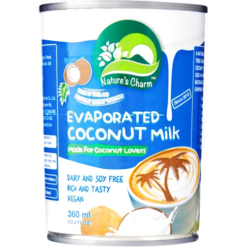 Nature's Charm Evaporated Coconut Milk, 0g Trans Fat, Vegan Friendly, Halal, Dairy Free, Gluten Free, 12.2 Fluid Ounce (Pack of 6)