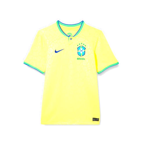 Nike 2022-2023 Brazil Home Football Soccer T-Shirt Jersey (Kids) Yellow