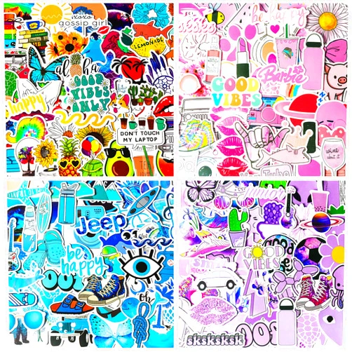 Yodeeni 200PCS Stickers for Kids, Aesthetic Vinyl Sticker Packs for Water Bottles Laptop Computer Skateboard, Preppy Stickers for Teens Girls Adults preppies