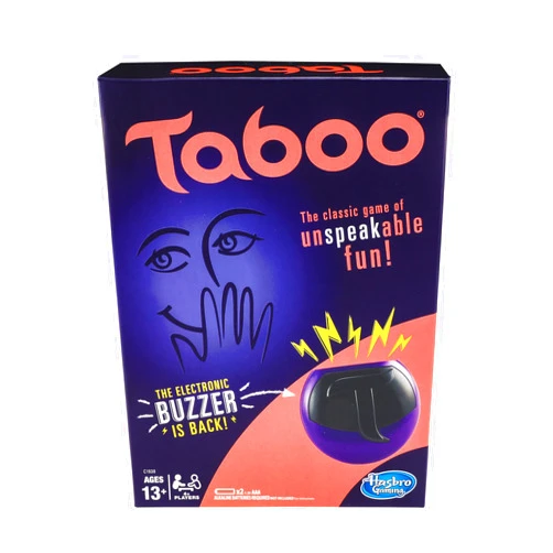 Hasbro Gaming Taboo - Fun Party Game for Adults & Teens, Ages 13+, Family Game Night, Includes Buzzer, 4+ Players