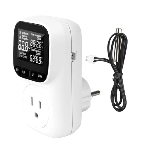 Diymore Digital Temperature Controller Outlet - Precise Heating/Cooling Control for Greenhouse, RV & Incubator (5A/1800W, -40°F to 210°F)