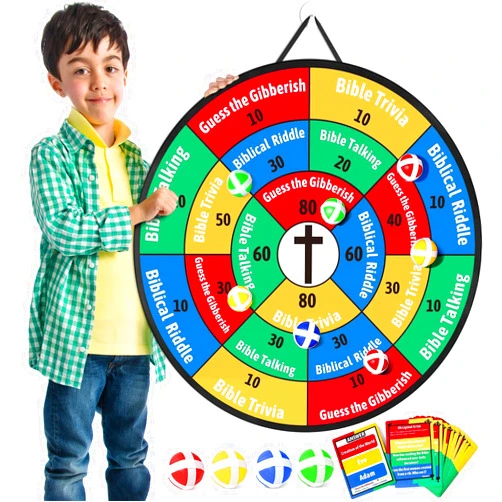 Garybank Bible Trivia Christian Games for Kids Adult, 66 Bible Flash Cards W/ 260+ Questions, Bible Study Supplies for Youth Group, Bible Bingo, Church Gatherings, Family Nights, Christians Gifts