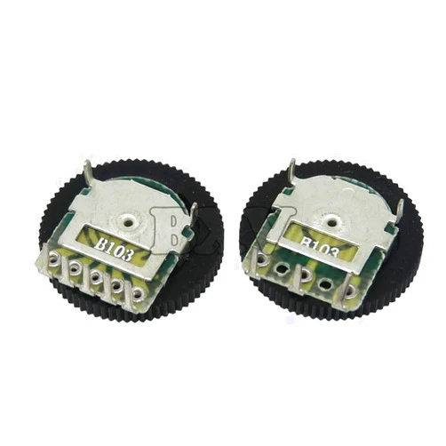 HUNGARIEL New 2024 10Pcs/Lot New Double Gear Tuning Potentiometer B102 B103 B203 B503 B1K B10K B20K B50K 3Pin 5Pin 16 * 2Mm Dial Potentiometer