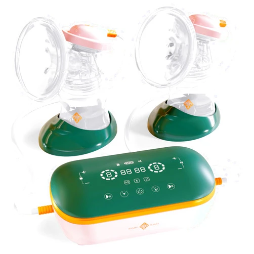 IDAHO JONES Portable Breast Pump with Dual Motor & Silicone Flanges - Cordless for Travel - Compact Electric Breastmilk Pump - Wall Plug Provided - Double