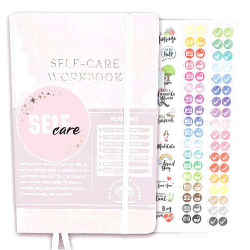 Planners with Purpose Self-Care Planner for Women - Wellness & Mindfulness Journal with Guided Prompts, Self Love & Gratitude Exercises - Daily Reflection & Goal Setting Notebook - Aesthetic Hardcover A5 (white)