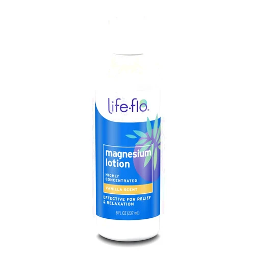 Life-flo Magnesium Lotion, Vanilla Scent - Relief and Relaxation with Magnesium Chloride from The Zechstein Seabed - Dermatologist Tested, Hypoallergenic, 60-Day Guarantee, Not Tested on Animals, 8oz