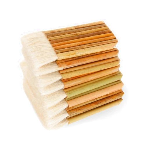 SHANQIAN 8Pack Hake Brush for Watercolor, Hake Art Paintbrushes, Hake Blender Brushes, Sheep Hair Hake Brushes for Pottery, Bamboo Handle Brushes for Painting, Wash, Dust Cleaning, Ceramic & Pottery Painting