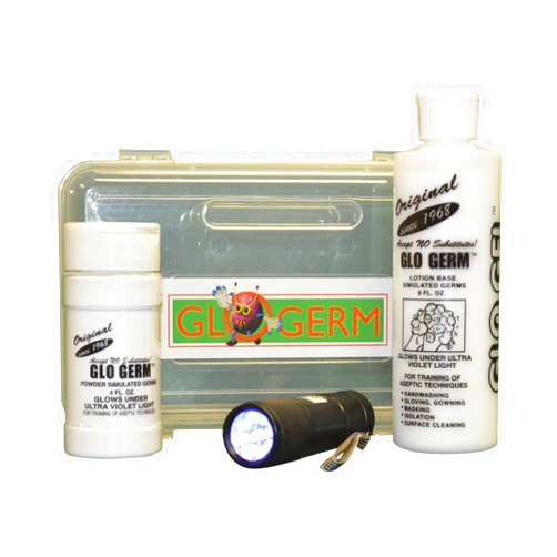 GLO GERM Experiment Kit, 8 Ounce Gel, 1.9 Ounce Powder