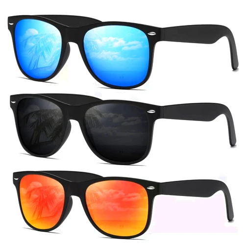 DEMIKOS Sunglasses Men Polarized Sunglasses for Womens Trendy Retro Mirror Lens for Driving Fishing UV400 Protection