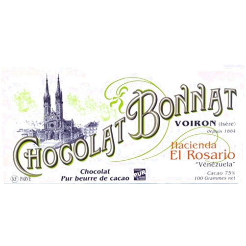 Chocolat Bonnat 'Hacienda El Rosario' 75% Dark Chocolate Bar by Bonnat Chocolate