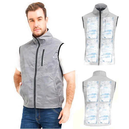 Foiueyga Cooling Vest for Men Women with 24 Ice Packs Ice Vest for Summer Body Cooling Ice Vest for Hot Weather Work Fishing