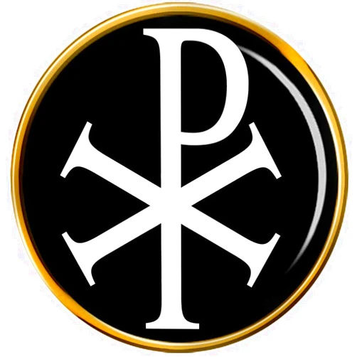Family-crests.com Chi-Rho Chrismon Pin Badge