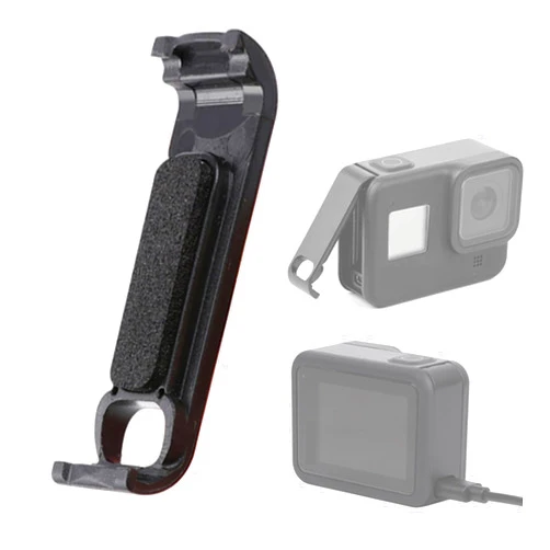 Besvalo Replacement Side Door Battery Cover for Gopro 8, Pass Through Battery Cover with Type-C Charging Port Repair Part Camera Accessories Suitable for Gopro Hero 8 Black