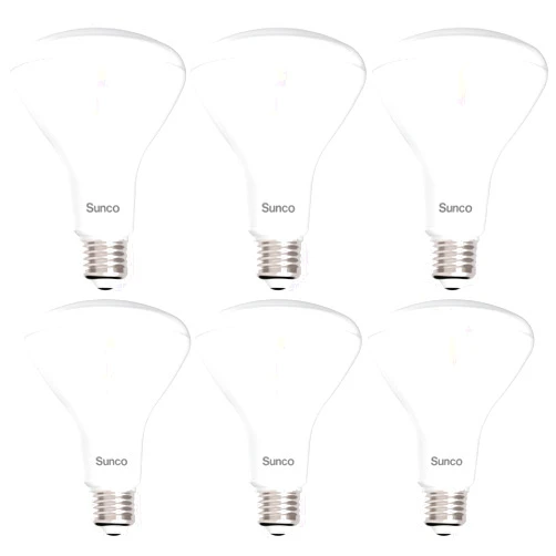 Sunco Lighting Sunco 6 Pack BR30 LED Bulbs, Indoor Flood Lights CRI93 11W Equivalent 65W 6000K Daylight 850 Lumens, E26 Base, 25000 Lifetime Hours Interior Home Dimmable Recessed Light Bulbs UL