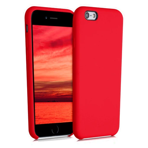 kwmobile Case Compatible with Apple iPhone 6 / 6S Case - TPU Silicone Phone Cover with Soft Finish - Classic Red