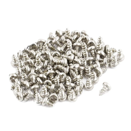uxcell 100pcs M2 X 4mm Stainless Steel Phillips Pan Round Head Self Tapping Screws