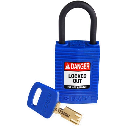 Brady SafeKey Lockout Padlock - Nylon - Blue - 1.0