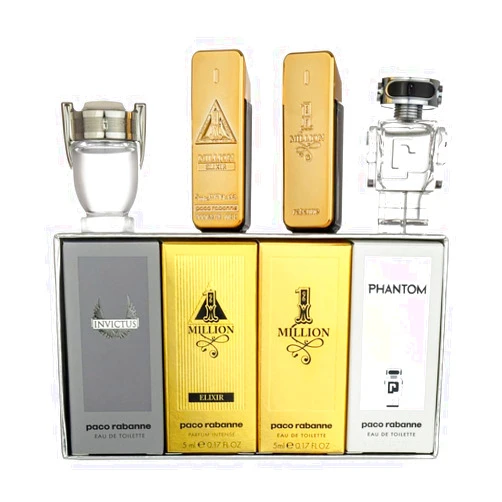 Paco Rabanne Men's Cologne Gift Set (4 x 5ml) Travel Variety