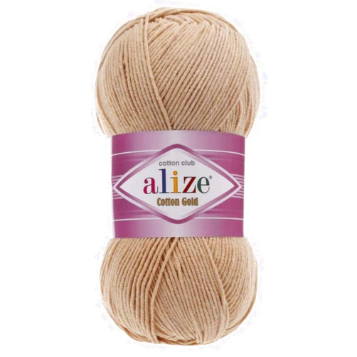 Alize 55% Cotton 45% Acrylic Alize Cotton Gold Yarn 1 Skein/Ball 100 gr 360 yds (262-Beige)
