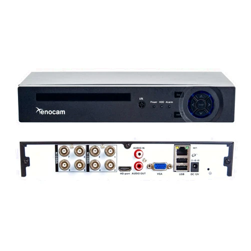 XENOCAM 8CH 1080N Hybrid 5-in-1 AHD DVR (1080P NVR+1080N AHD+960H Analog+TVI+CVI) Standalone DVR CCTV Surveillance Security System Video Recorder Motion Detection HDD & Cameras not Included