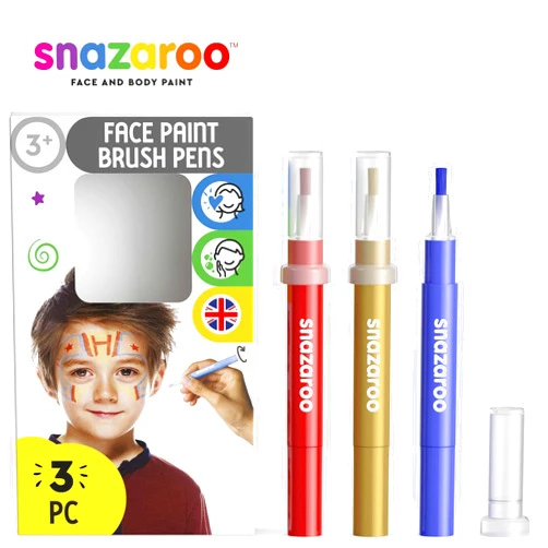 Snazaroo Face Paint Brush Pen, Set of 5, Adventure