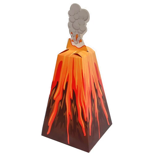 Jayd Products, 12 Volcano Party Favor Boxes, Dinosaur Party Decorations, Luau, Hawaiian Party, Tiki Party Supplies