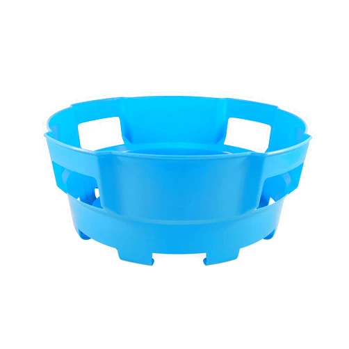 Camco 20167 RV Water Hose and Electrical Cord Basket, Blue - Provides Organization and Storage for Your RV Water Hoses and Electrical Cords - Holds Up to 75-feet of Hose
