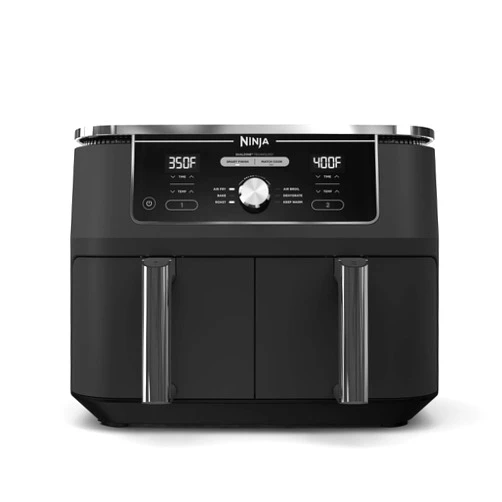 Ninja DZ401 Foodi 10 Quart 6-in-1 DualZone XL 2-Basket Air Fryer with 2 Independent Frying Baskets, Match Cook & Smart Finish to Roast, Broil, Dehydrate for Quick, Easy Family-Sized Meals, Grey