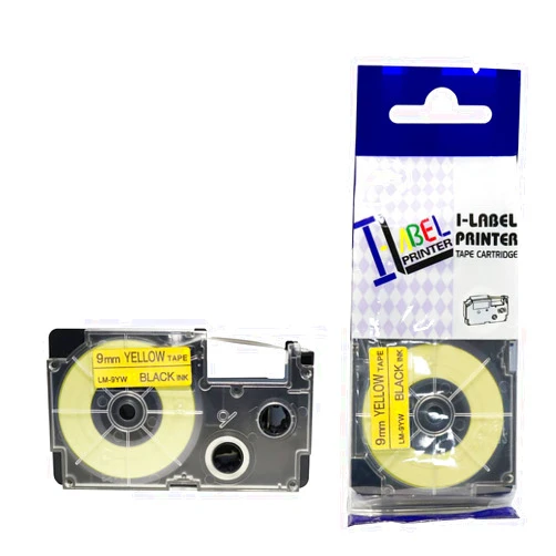LM Tapes Premium Compatible 9mm Black on Yellow Label Tape for use in Casio KL100 / KL-100 EZ Label Printer