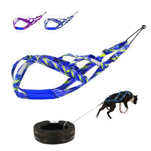 PET ARTIST Dog Weight Pulling Harness,Speed Training,Work Out Dog Sled Harness for Medium,Large Dogs,Blue,L