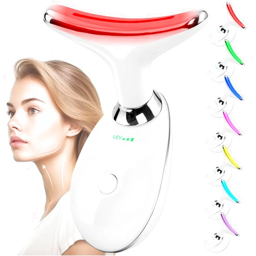 Doset Facial Massager Red-Light-Therapy-for-Face and Neck, Face 𝖲 culpting Wand with 7 Color