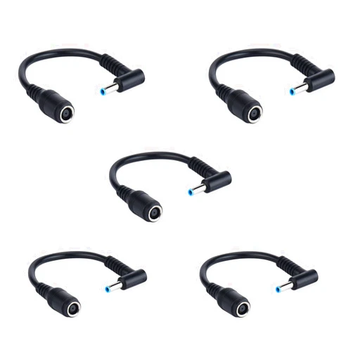 VGOSITE Purpleleaf Tip Adapter HP Connector Converter 7.4x5.0mm to 4.5x3.0mm for HP Stream Spectre Pavilion Envy Elitebook Split Chromebook; DC Dongle for HP Notebook Adapter Replacement Power Cord (5 Pack)