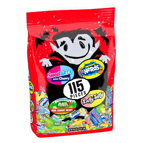 SweeTARTS Assorted Trick or Treat Candy, Dracula Delight Mix, 115ct Bag