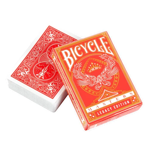 Ellusionist Bicycle Red Legacy Masters Playing Cards - for Games, Magic Tricks & More - USPCC Rider Back Deck