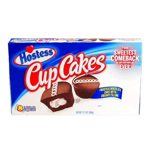 Hostess 8-ct. CHOCOLATE CUP CAKES, 3 boxes total (24 individually-wrapped cakes)