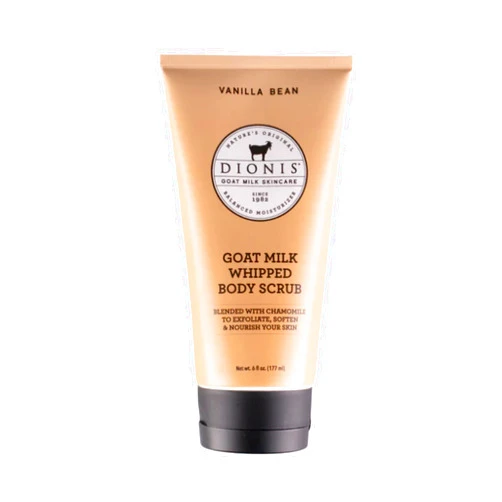 Dionis Goat Milk Skincare Scented Whipped Body Scrubs (6 oz) - Intensely Hydrating and Softens Skin, Made in the USA, Cruelty free, Paraben free (Vanilla Bean)