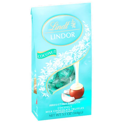 Lindt Lindor Coconut Milk Chocolate, 5.1 Ounce