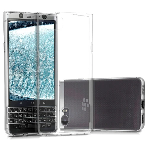 kwmobile Case Compatible with BlackBerry KEYone (Key1) - Clear Case Soft Slim Flexible Protective TPU Phone Cover - Transparent