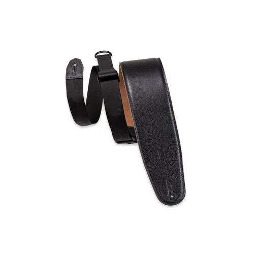 Levy's Leathers Right Height™ 3.5” Wide Garment Leather Padded Bass Guitar Strap in Black (MRH4GF-BLK)