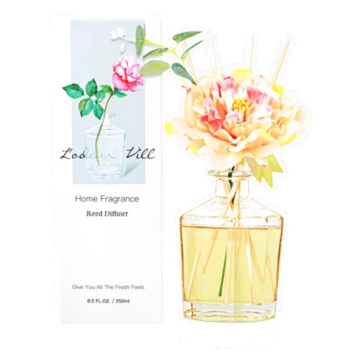L'odeur Vill Reed Diffuser, 8.5 Oz(250ml) Fresh Linen Bathroom Diffuser with 10 Sticks, Scented Diffuser Home Fragrance Essential Oil Reed Diffuser Set for Home Large Rooms Bathroom Shelf Decor